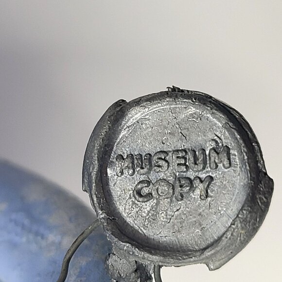 Minoan Art Pottery Hand Painted Ceramic Pedestal Bowl With Handles Museum Copy - Picture 11 of 11